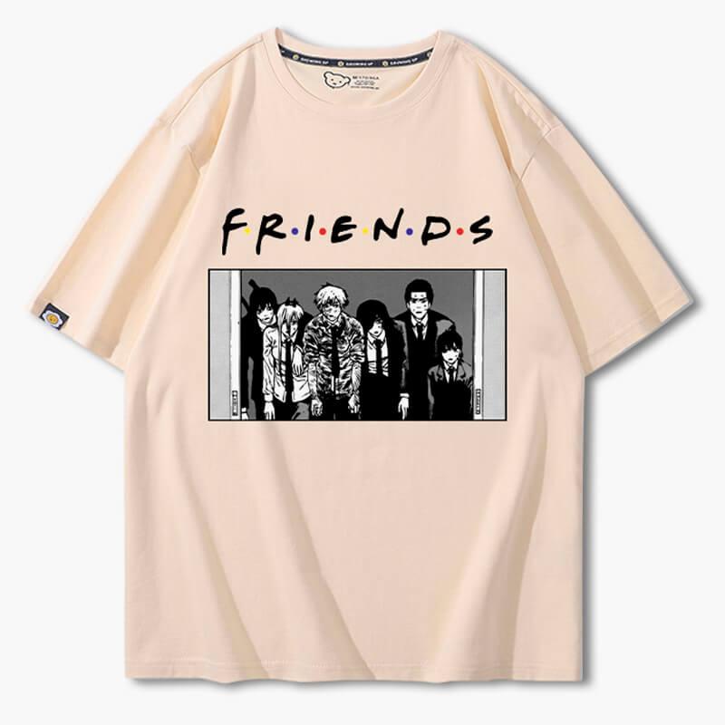 Chainsaw Man Friends Meme T-Shirt - Aesthetic Clothes Shop