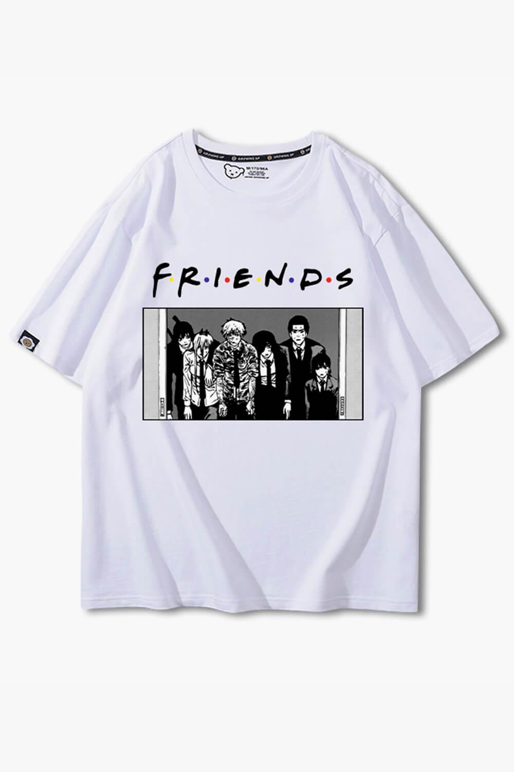 Chainsaw Man Friends Meme T-Shirt - Aesthetic Clothes Shop