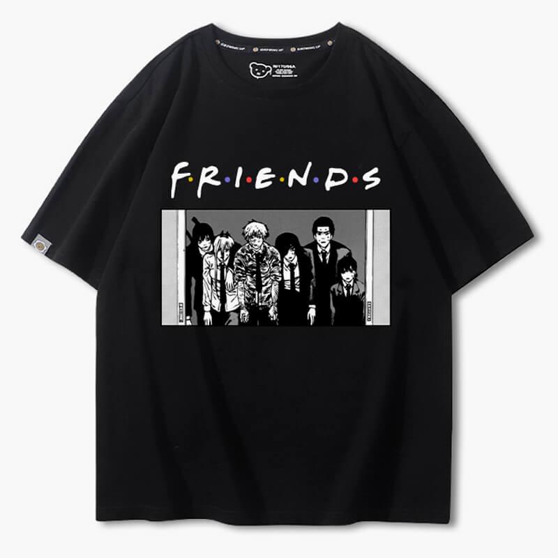 Chainsaw Man Friends Meme T-Shirt - Aesthetic Clothes Shop