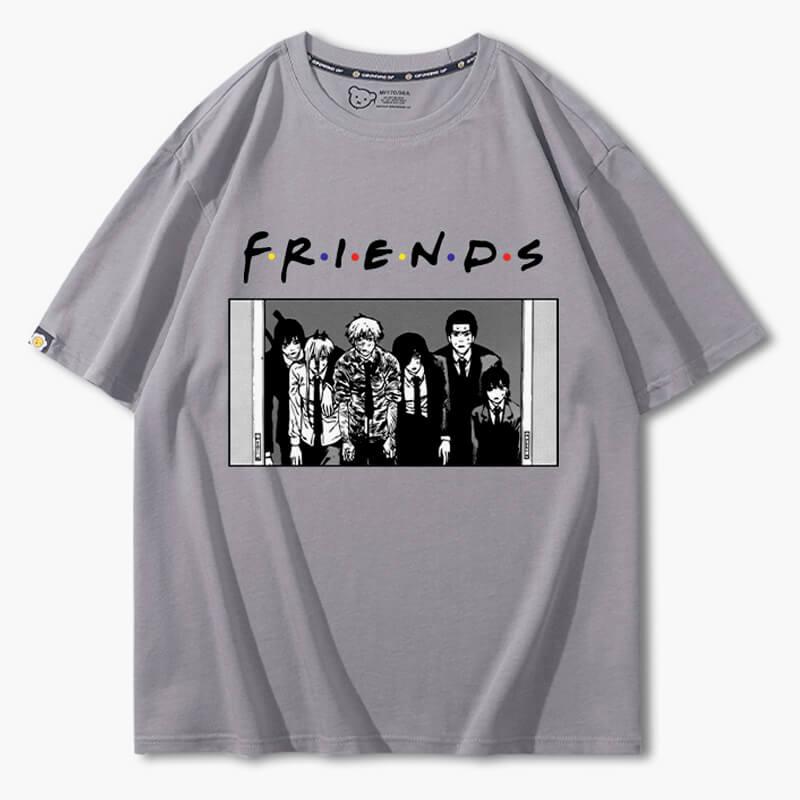 Chainsaw Man Friends Meme T-Shirt - Aesthetic Clothes Shop