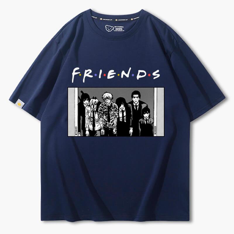 Chainsaw Man Friends Meme T-Shirt - Aesthetic Clothes Shop