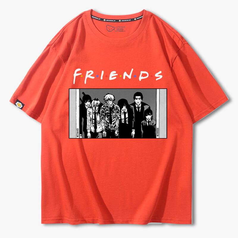 Chainsaw Man Friends Meme T-Shirt - Aesthetic Clothes Shop