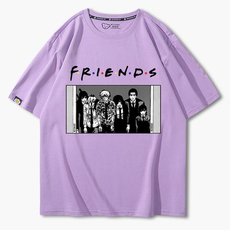 Chainsaw Man Friends Meme T-Shirt - Aesthetic Clothes Shop