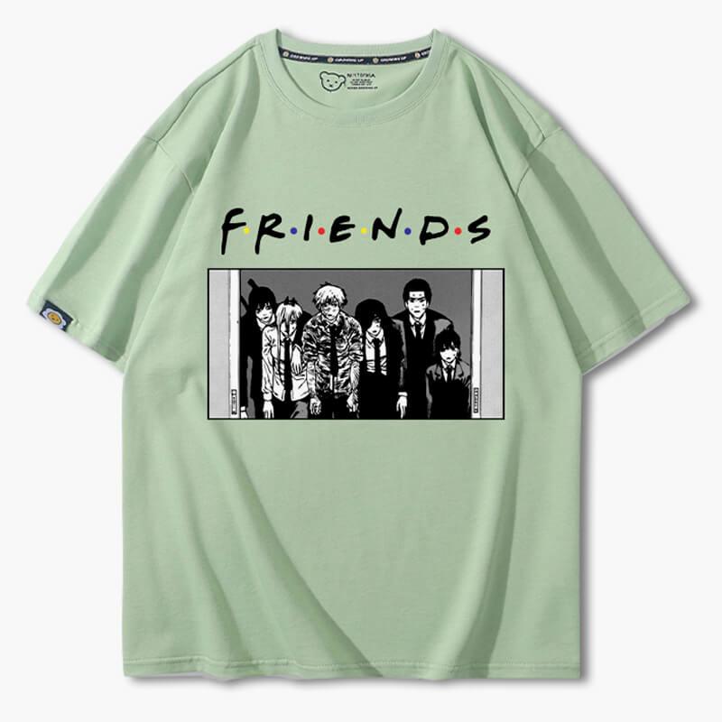 Chainsaw Man Friends Meme T-Shirt - Aesthetic Clothes Shop