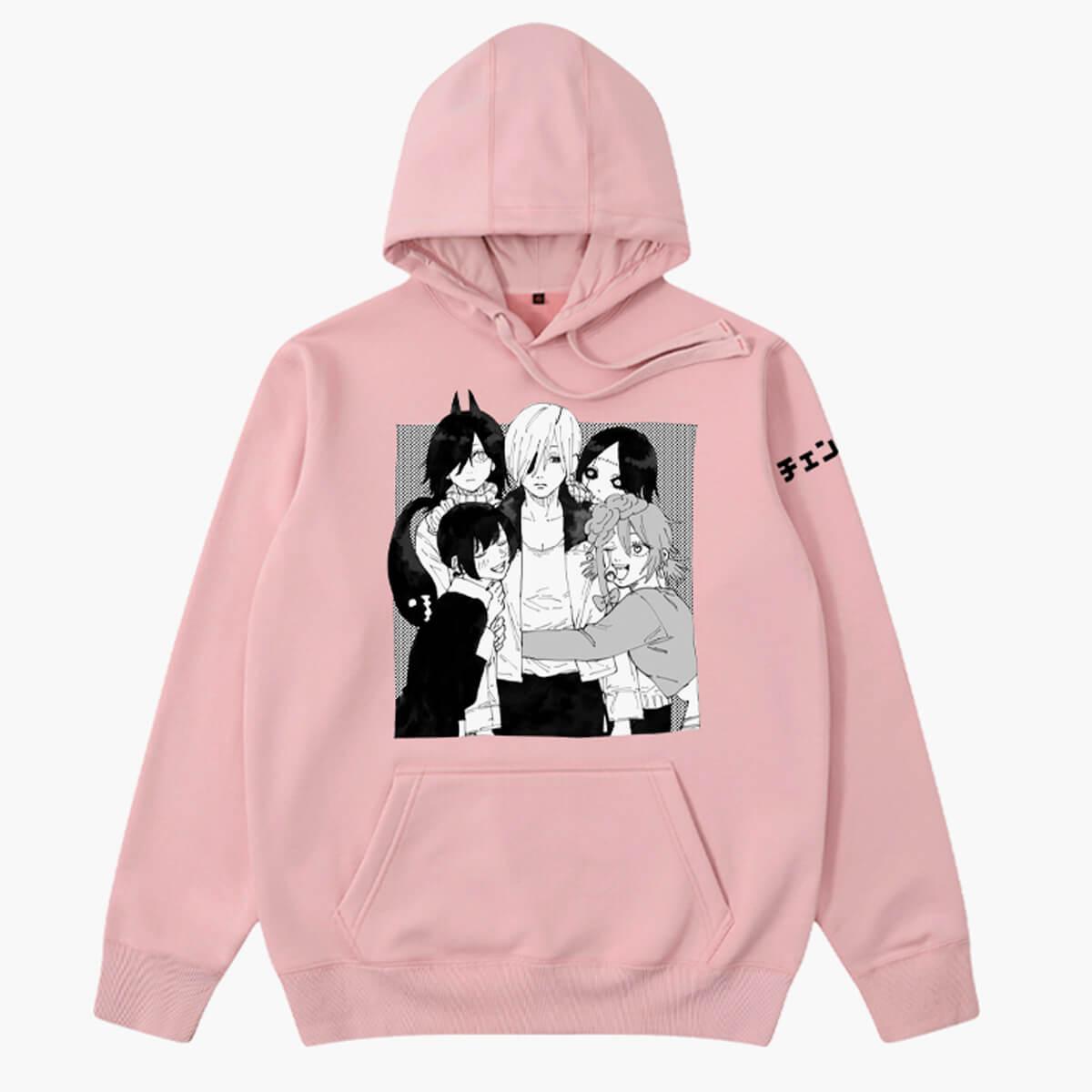Chainsaw Man Girls Hugging Quanxi Hoodie - Aesthetic Clothes Shop