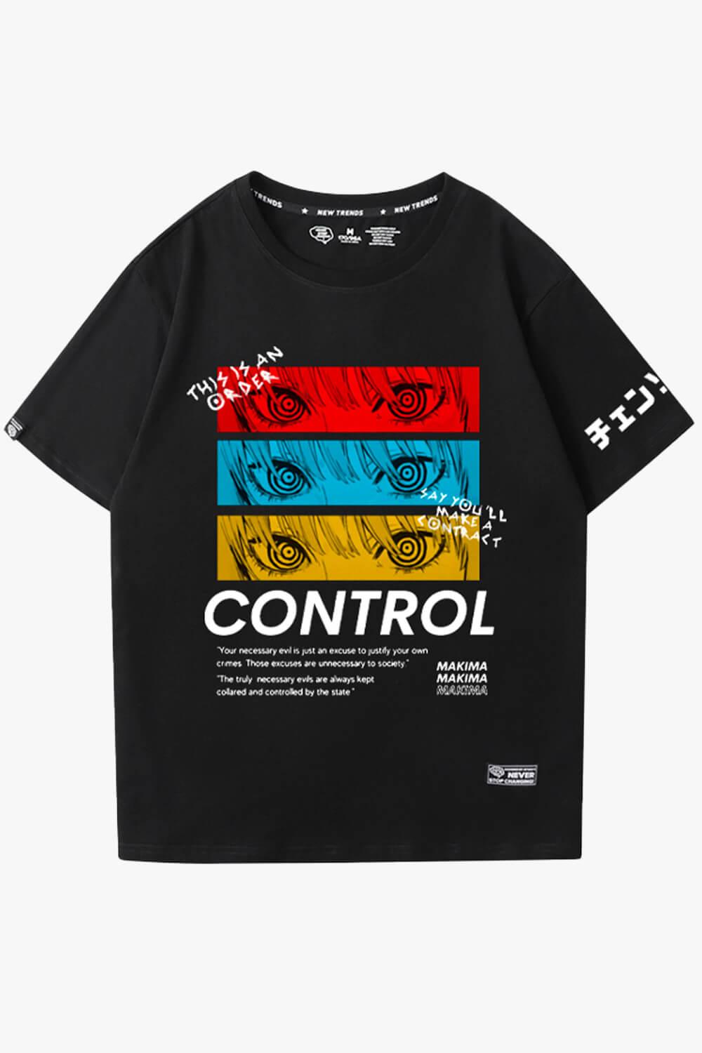 Chainsaw Man Makima Eyes Control T-Shirt - Aesthetic Clothes Shop