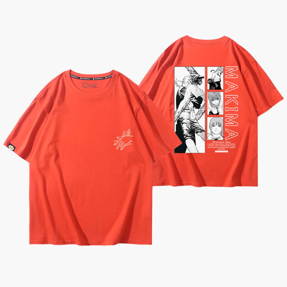 Chainsaw Man Makima Hugs Denji T-Shirt - Aesthetic Clothes