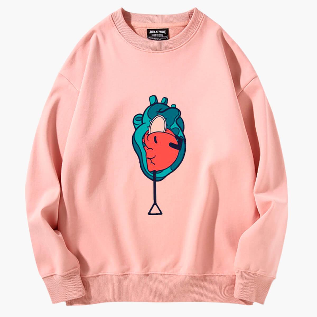 Chainsaw Man Pochita Heart Sweatshirt - Aesthetic Clothes Shop