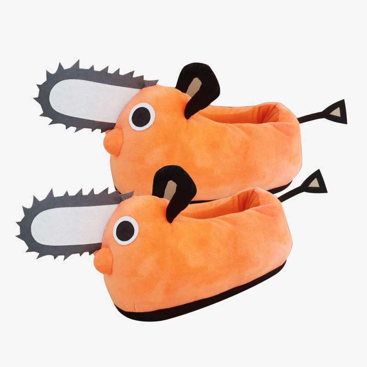 Pochita Slippers Chainsaw Man Plush Shoes - Aesthetic Clothes Shop