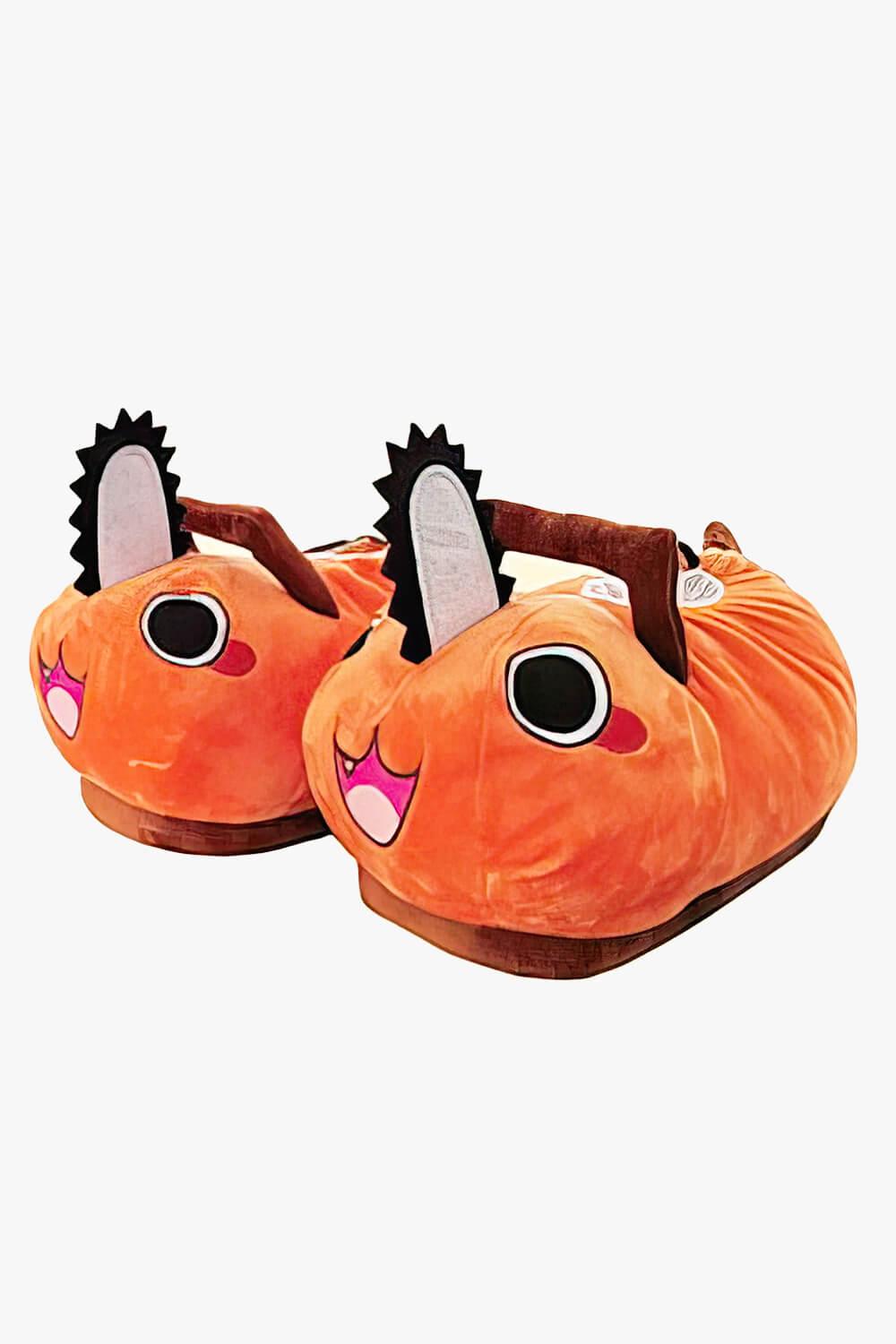 Pochita Slippers Chainsaw Man Plush Shoes - Aesthetic Clothes Shop
