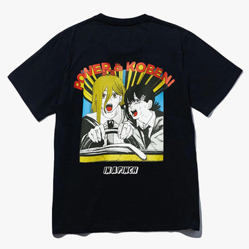 Chainsaw Man Power and Kobeni Car T-Shirt - Aesthetic Clothes Shop