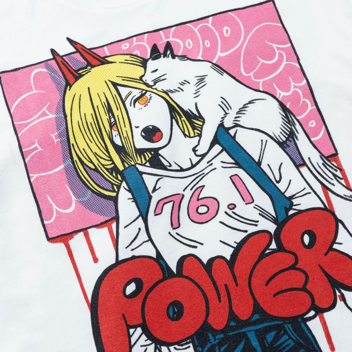 Chainsaw Man Power and Meowy Anime T-Shirt - Aesthetic Clothes Shop