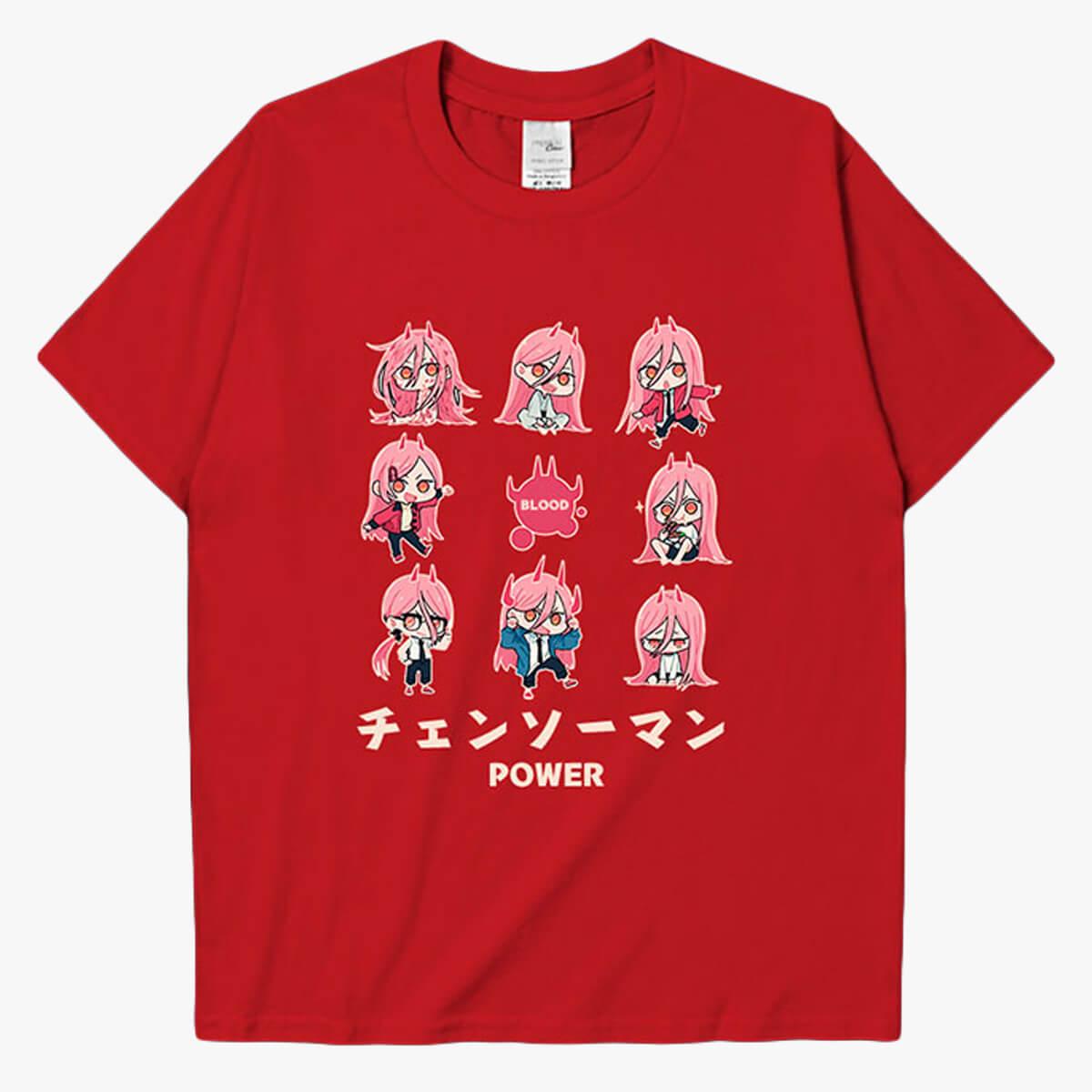 Chainsaw Man Power Chibi Aesthetic T-Shirt - Aesthetic Clothes Shop