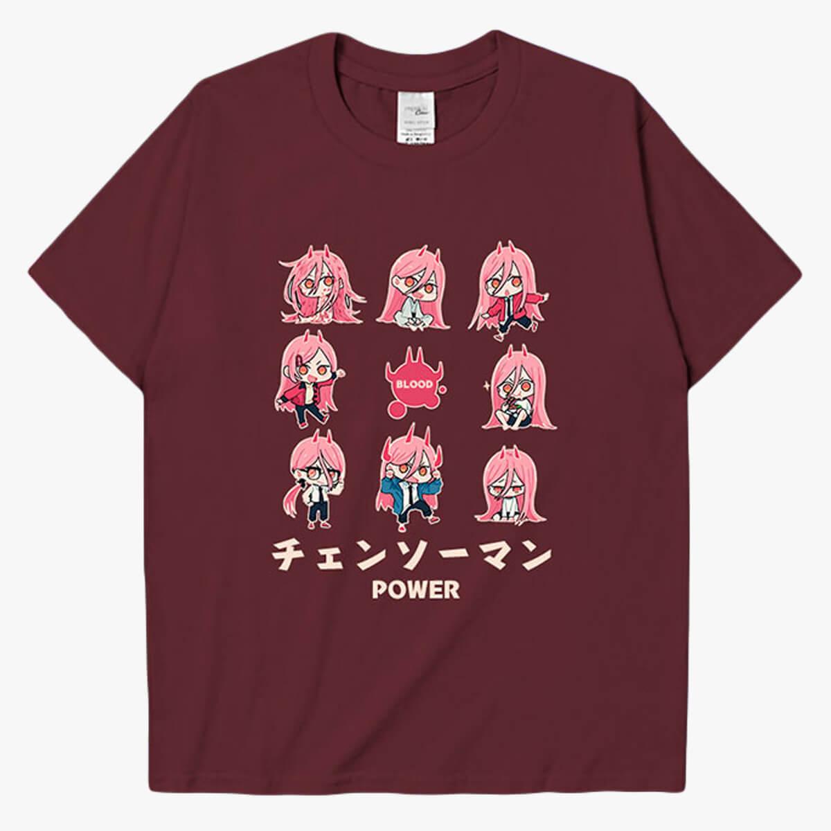 Chainsaw Man Power Chibi Aesthetic T-Shirt - Aesthetic Clothes Shop
