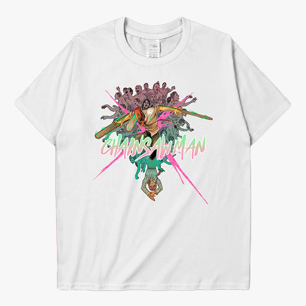 Chainsaw Man T-Shirt Denji Zombies Massacre - Aesthetic Clothes Shop