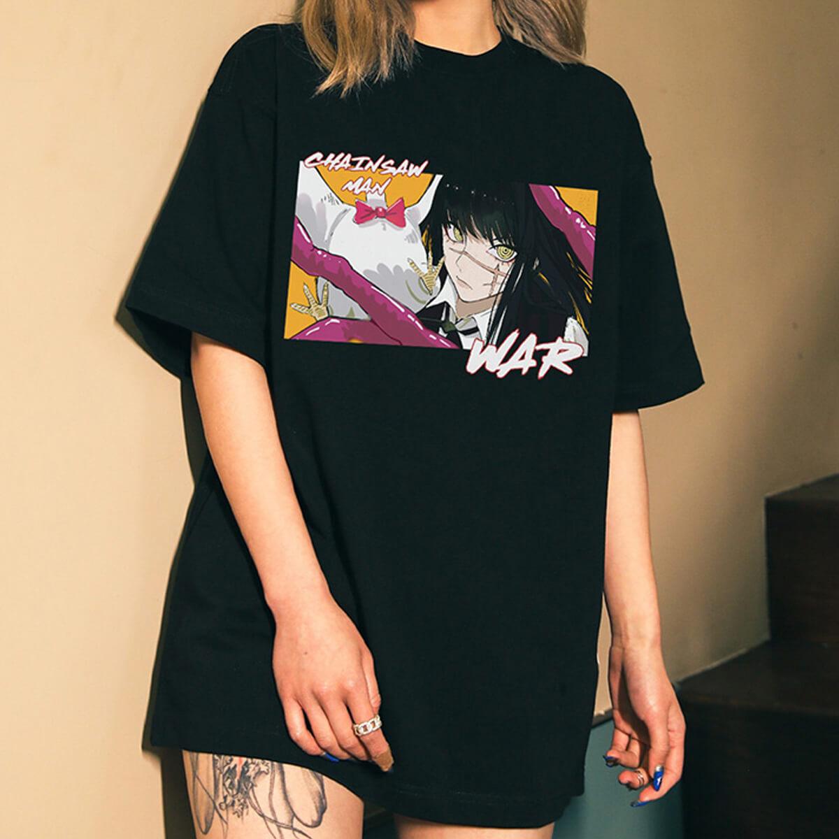 Chainsaw Man Yoru War Anime T-Shirt - Aesthetic Clothes Shop