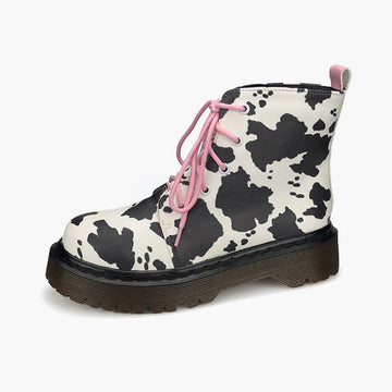 Cow Print Aesthetic Martens Boots