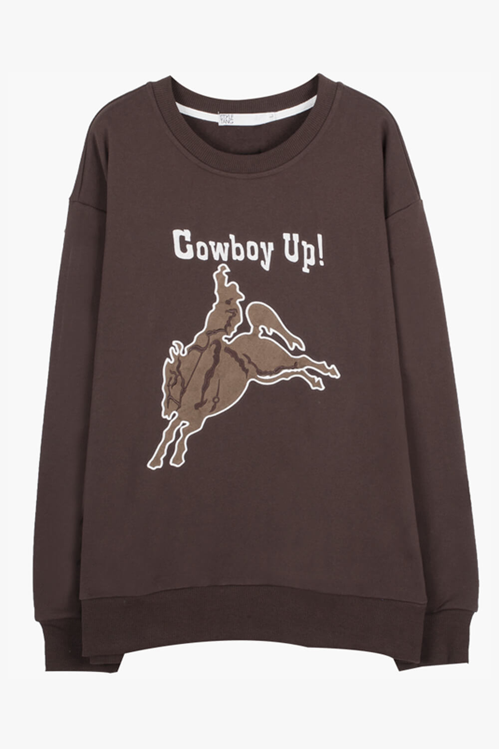 Cowboy Up Brown Sweatshirt