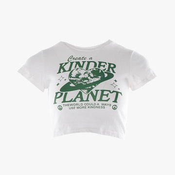 Create a Kinder Planet Crop Top - Aesthetic Clothes Shop
