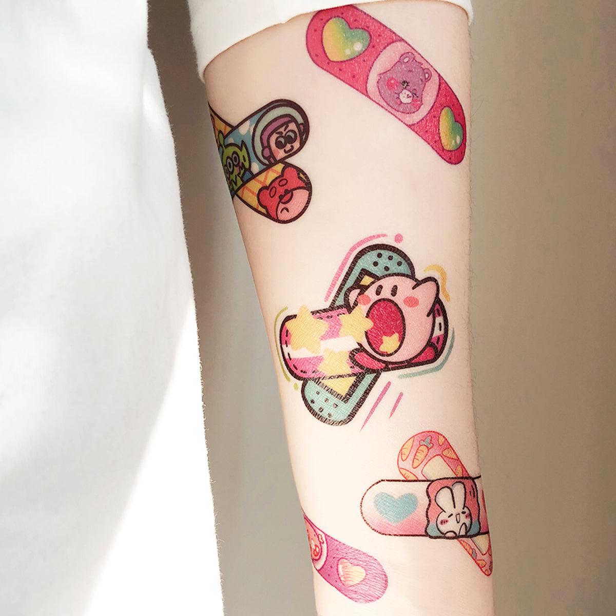 Cute Aesthetic Plaster Temporary Tattoo Set - Aesthetic Clothes Shop