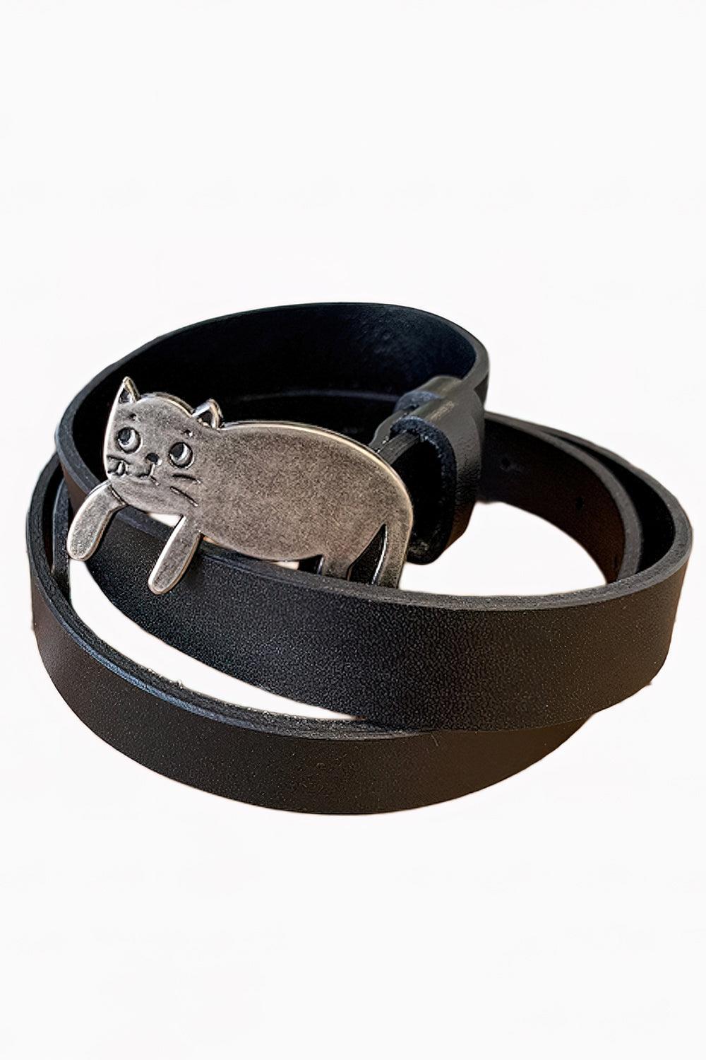 Cute Crying Cat Buckle Belt - Aesthetic Clothes Shop