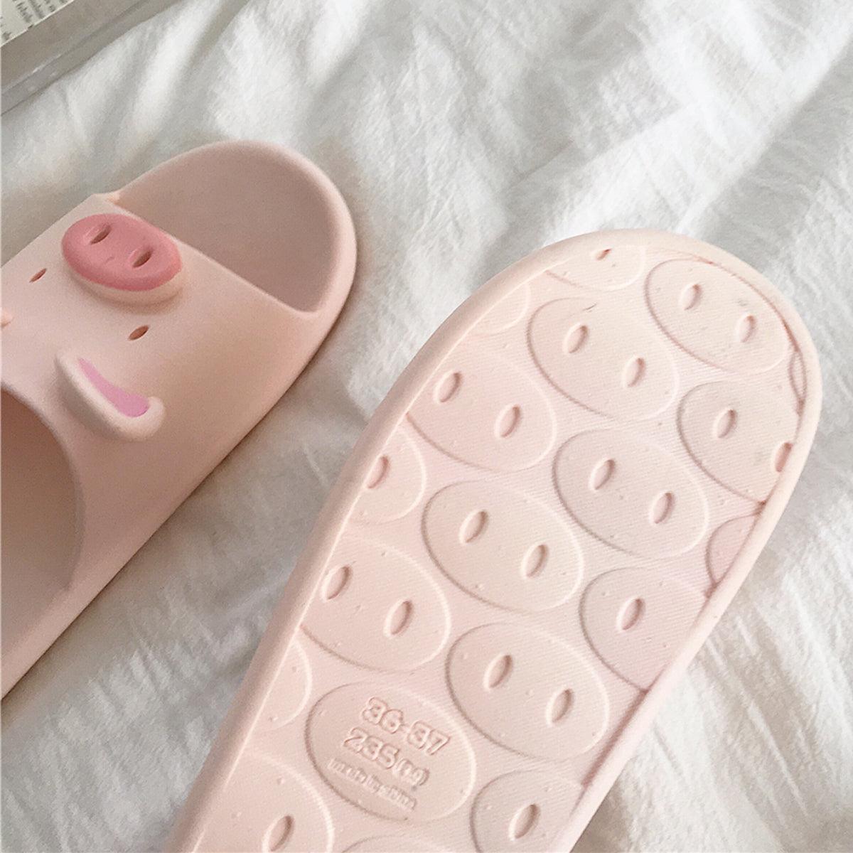 Cute Pink Pig Slides Softie Aesthetic - Aesthetic Clothes Shop