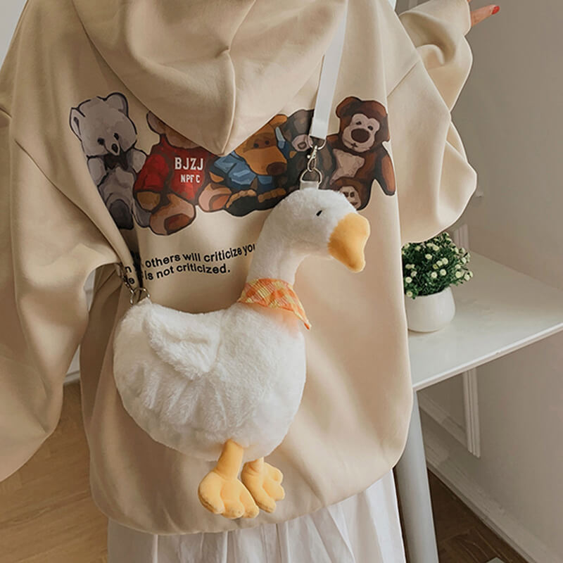 Cute Plush Duck Shoulder Bag