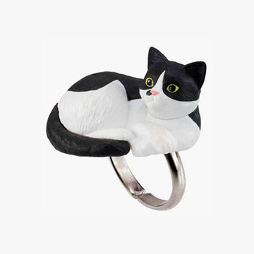 Cute Sleeping Cat Ring Gacha Toy