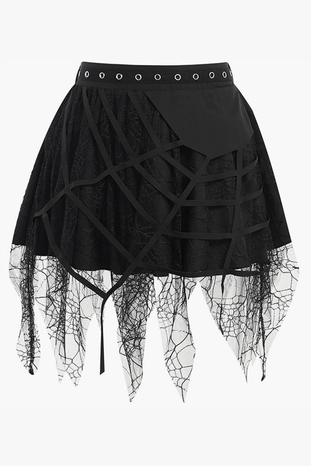 Dark Goth Spider Web Skirt