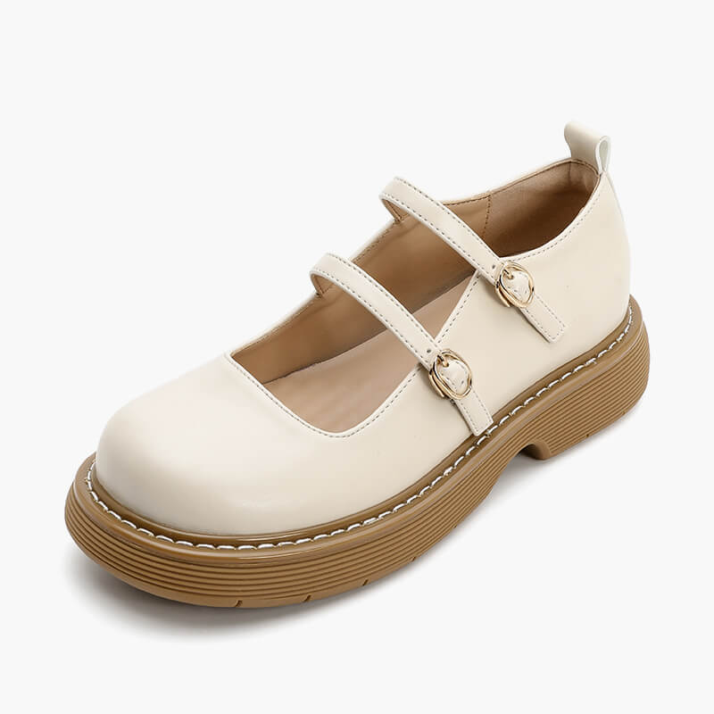 Dollcore Double Buckle Mary Jane Shoes