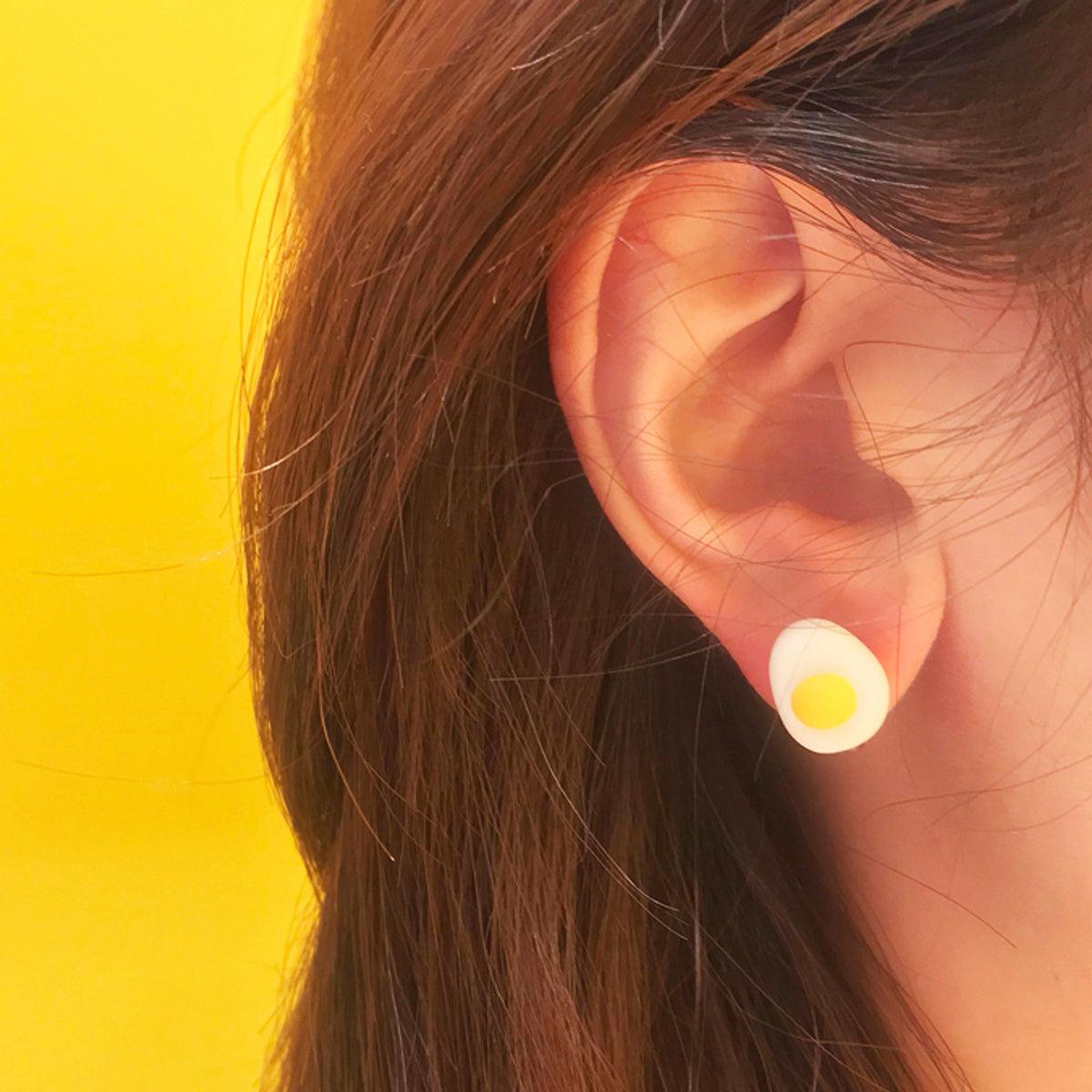 Egg and Cheese Earrings Food Aesthetic - Aesthetic Clothes Shop