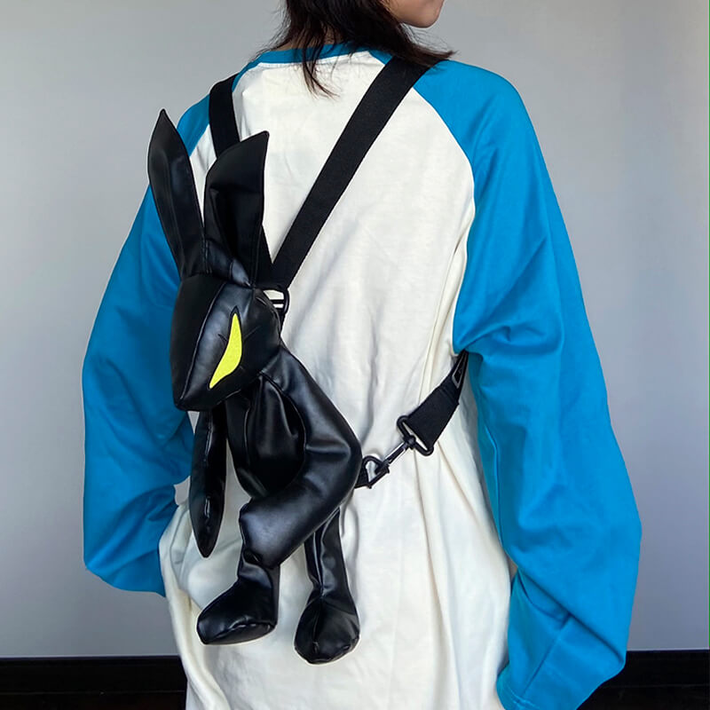 Evil Bunny Backpack Eco Leather - Aesthetic Clothes Shop