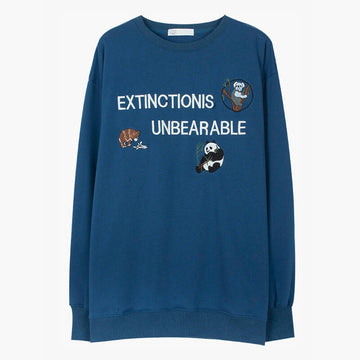 Extinction Is Unbearable Retro Sweatshirt