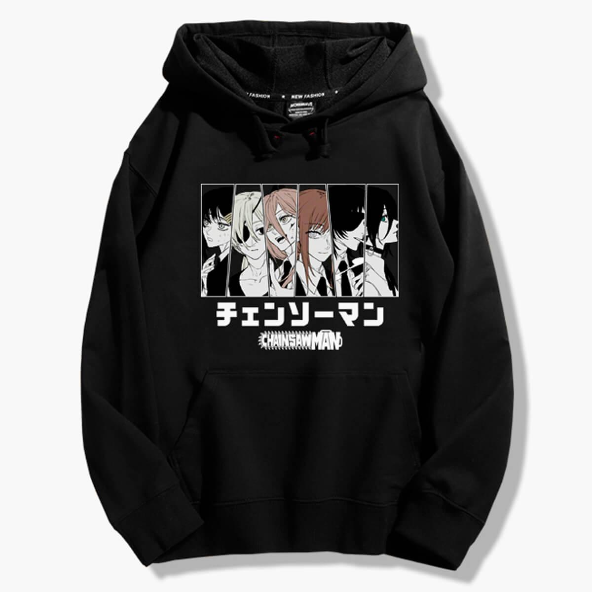 Girl Characters Chainsaw Man Hoodie - Aesthetic Clothes Shop