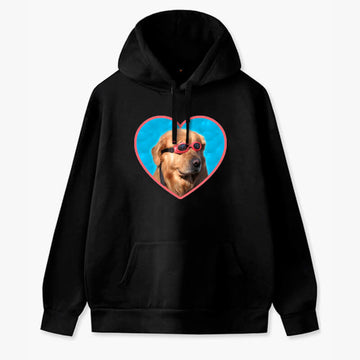 Golden Retriever Dog In Swimming Goggles Hoodie