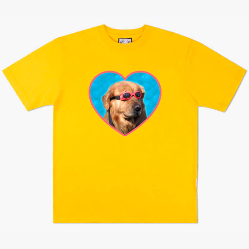 Golden Retriever Dog In Swimming Goggles T-Shirt Memecore