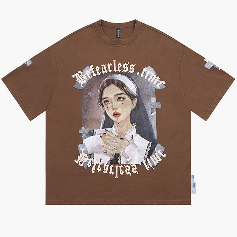 Goth Nun Girl Aesthetic T-Shirt
