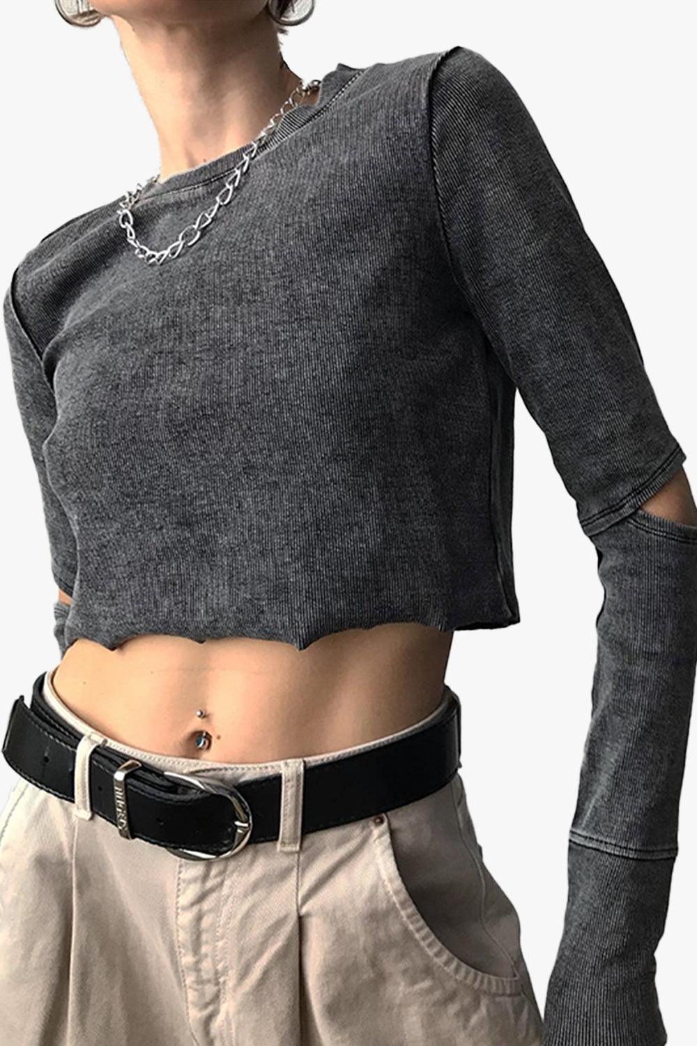 Grunge Aesthetic Crop Top - Aesthetic Clothes Shop