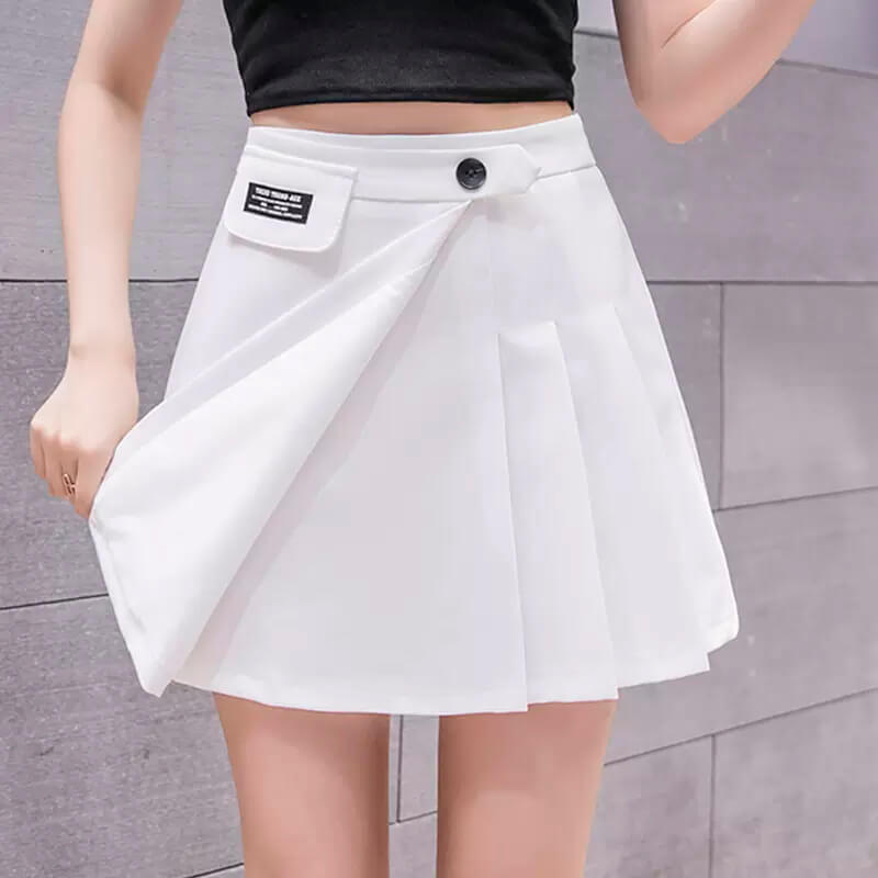 Half Pleated Japanese School Skirt