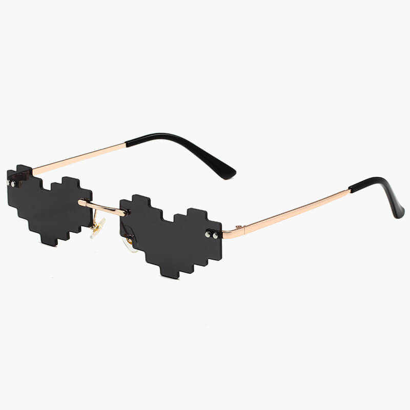 Heart Shape Pixel Glasses Anti-UV