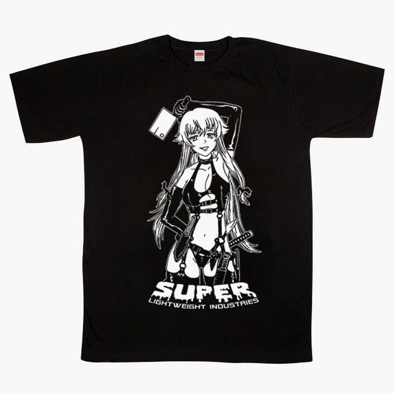 HVY BLK Bondagecore Sexy Anime Girl With Axe T-Shirt