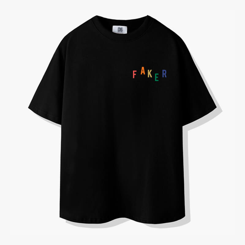 Indie Aesthetic Colored Letters Faker T-Shirt