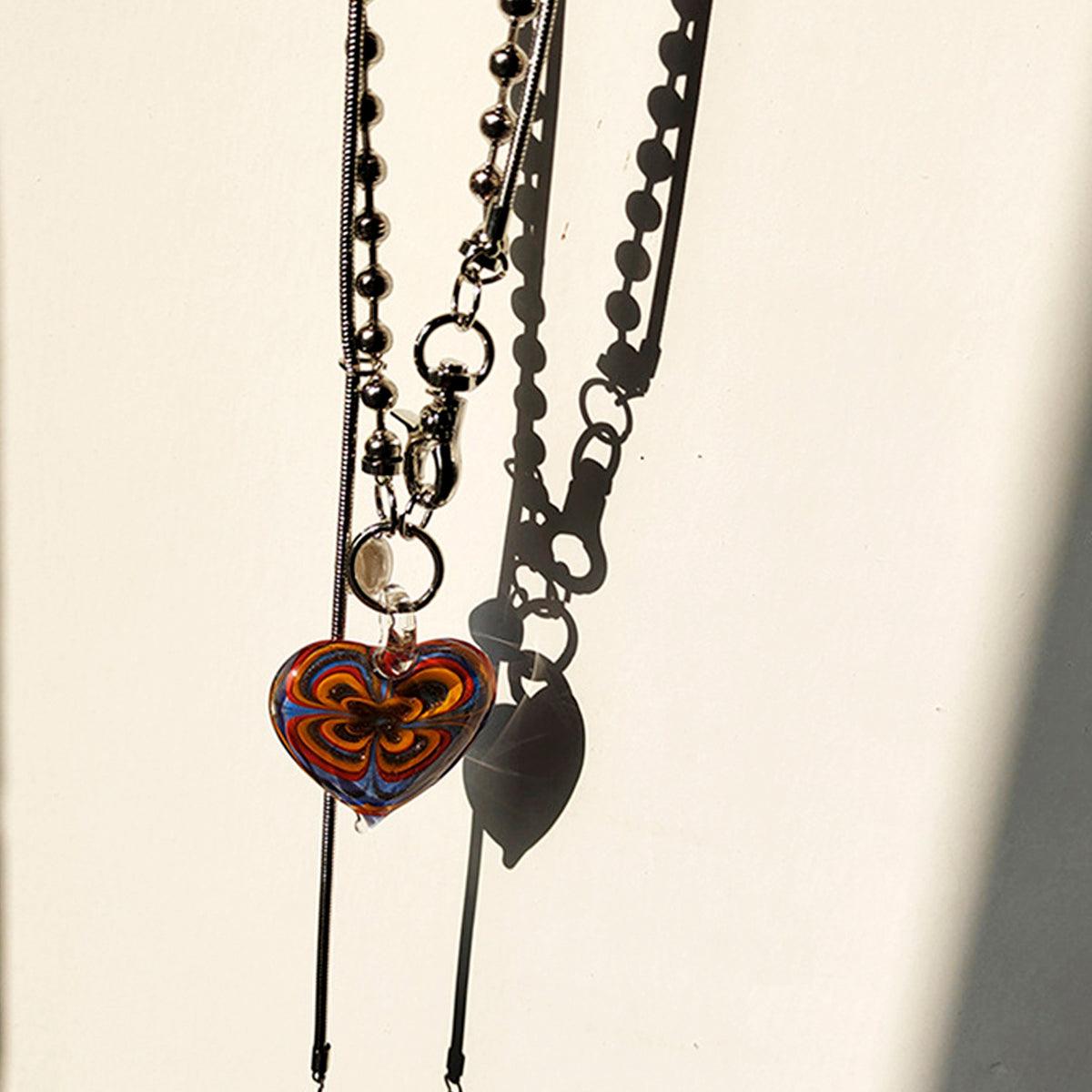 Indie Heart Chain Necklace - Aesthetic Clothes Shop