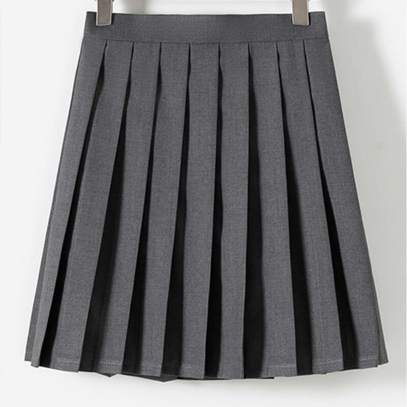 Gray plaid outlet pleated skirt