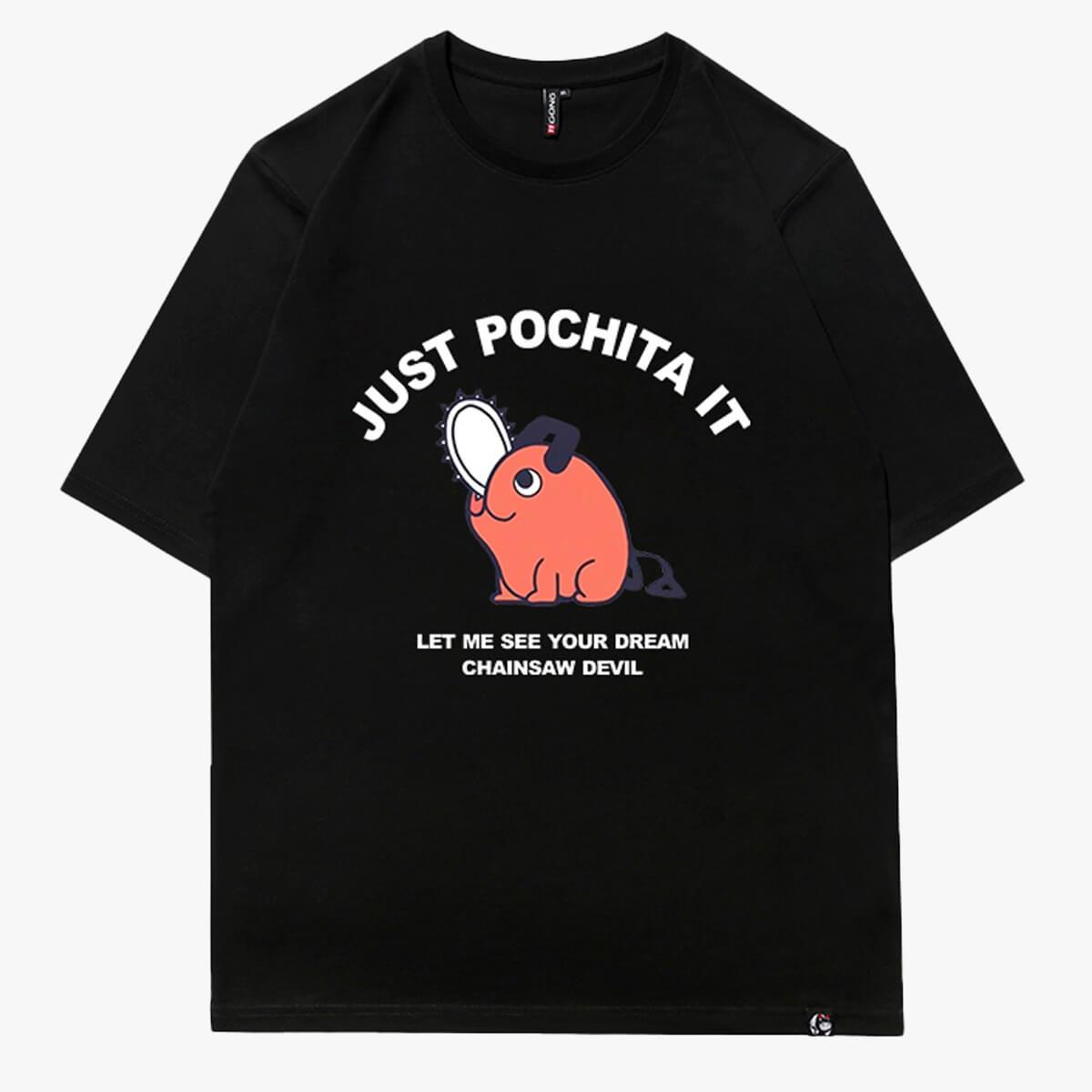 Just Pochita It Chainsaw Man T-Shirt - Aesthetic Clothes Shop