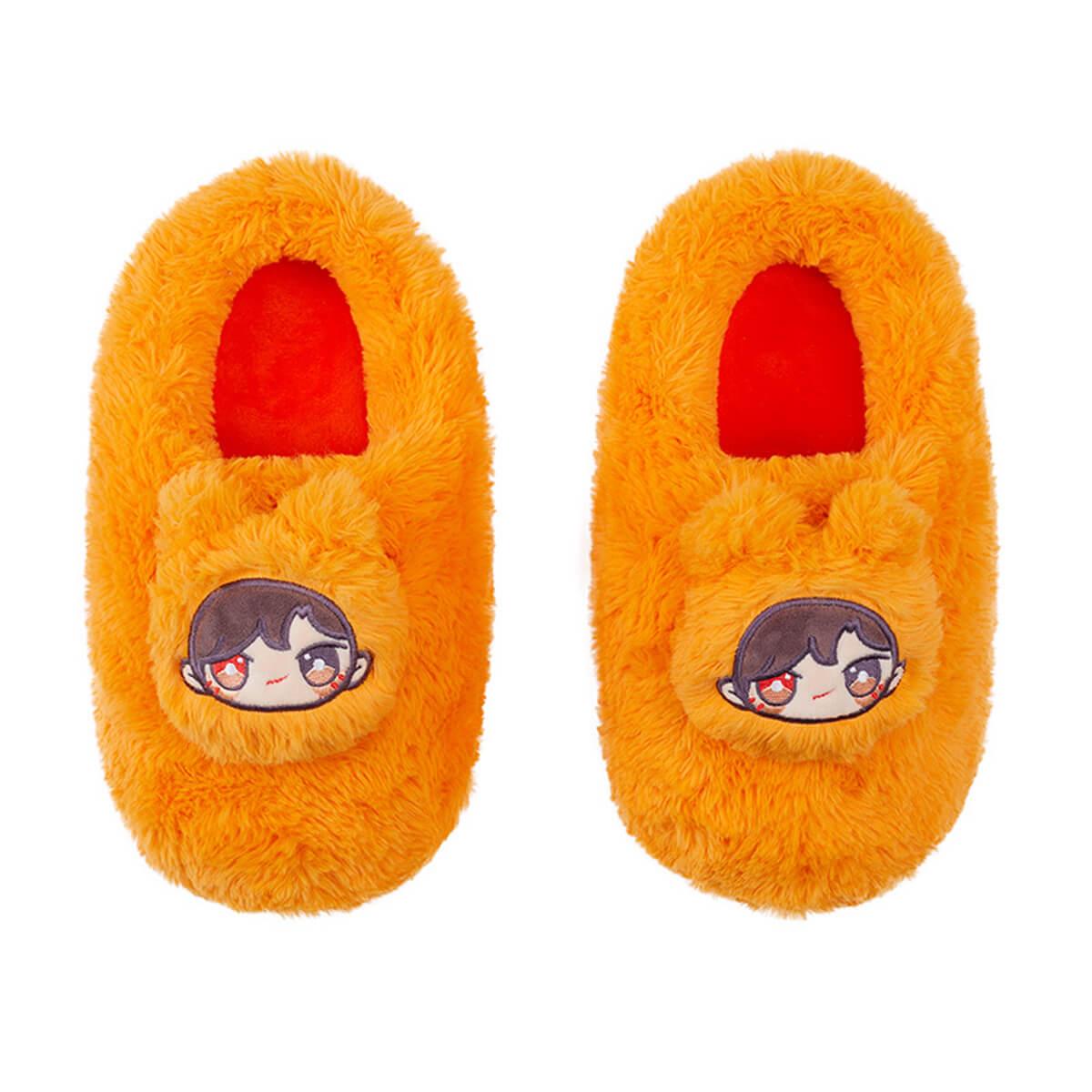 Kawaii Anime Face Slippers Plush - Aesthetic Clothes Shop