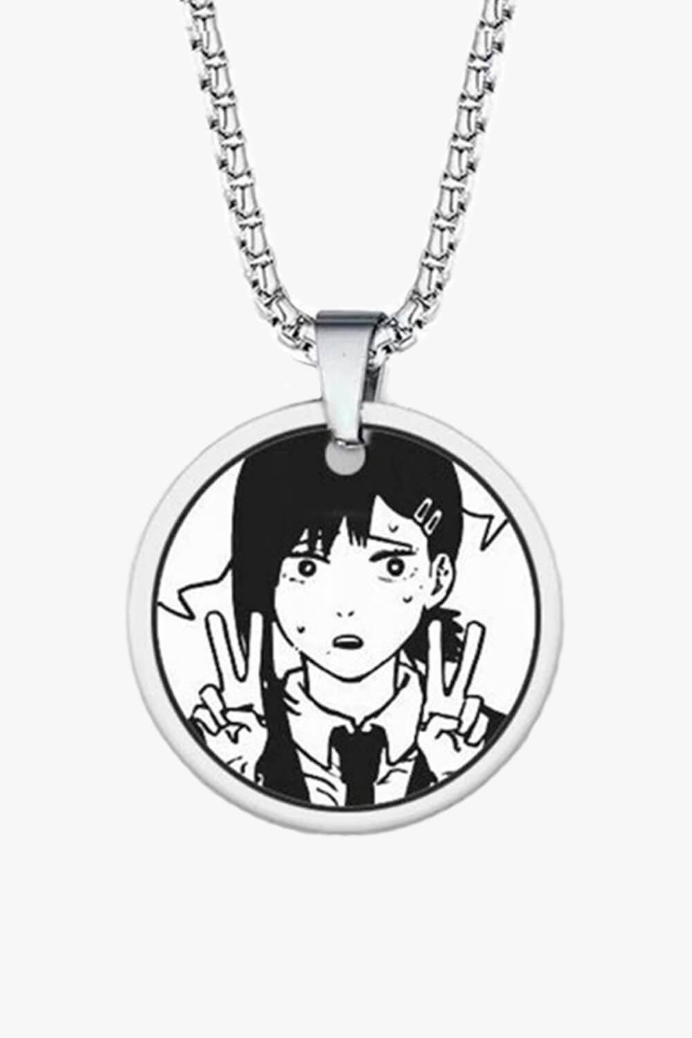 Kobeni Anxiety Pendant Necklace Chainsaw Man - Aesthetic Clothes Shop
