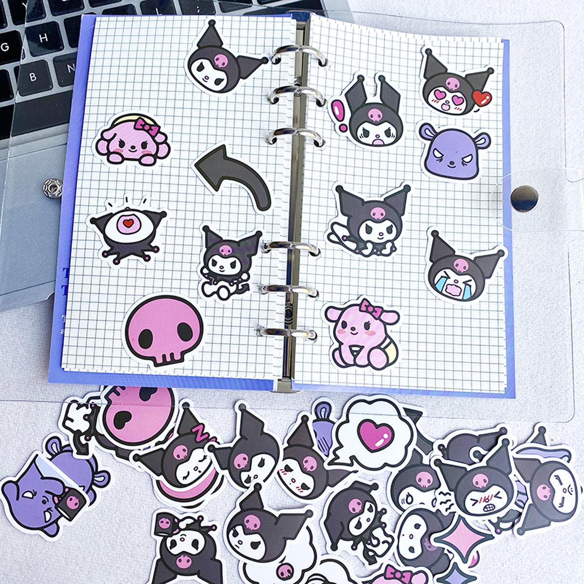 Kuromi Stickers Set Onegai My Melody - Aesthetic Clothes Shop