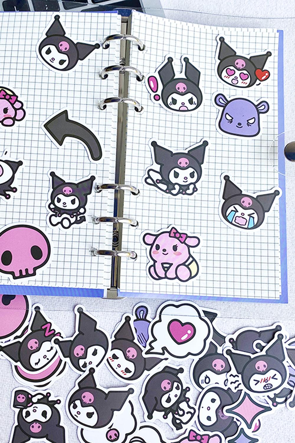 Kuromi Stickers Set Onegai My Melody - Aesthetic Clothes Shop
