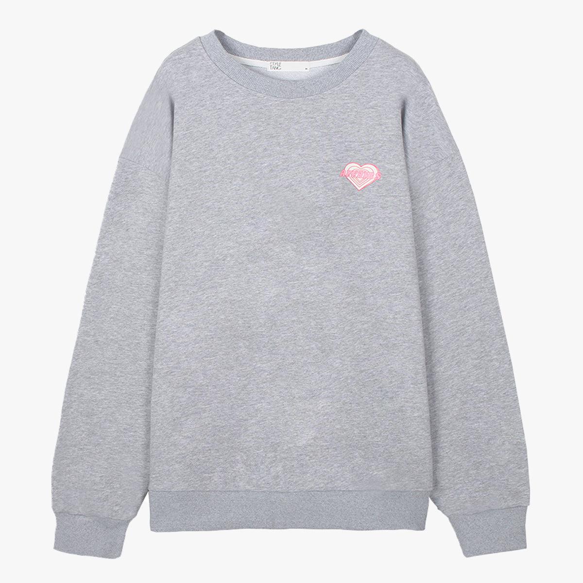 Love Affairs Light Gray Sweatshirt - Aesthetic Clothes Shop
